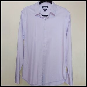 Express 1MX Extra Slim Light Purple Button Down 16 - 16.5